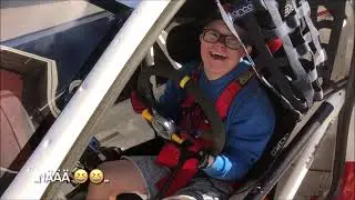 Max med gokartkörning, maskinhallsbygget, racerbilen, tält & PDOL