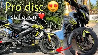 Pro disc installation || pulsar ns 200 ||