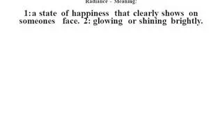 Radiance definition | Radiance meaning