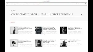 How to create a Custom Search on Editor X | Part 2 | Editor X Tutorial