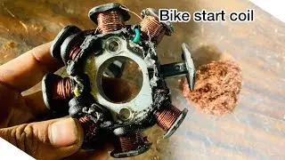Bike alternator starting coil winding at home