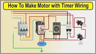 How To Make Motor with timed stop with | 3 phase motor starter with timer diagram