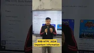 RRB NTPC 2024Important information