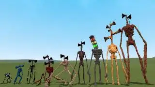 SIZE COMPARISON OF NEW ALL SIREN HEAD TREVOR HENDERSON in Garry's Mod