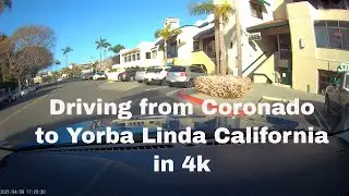 Driving from Coronado California to Yorba Linda California
