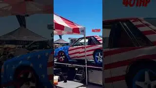 Supercharged LS mustang on the dyno