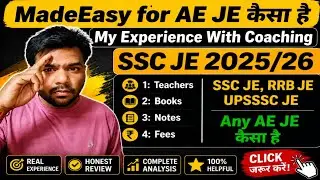 My Experience  with MadeEasy for SSC JE Exam , RRB JE 2026/27 | UPSSSC JE | UPPSC AE  