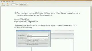 Sybase Database Server installtion