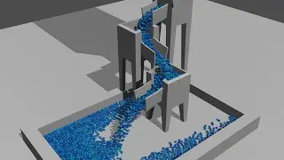 Blender Molecular Addon Fountain V1 - 12000 Particles