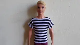 DIY Barbie doll clothes : Men's T-Shirt