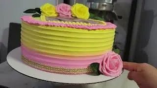 Pastel Rosa con amarillo