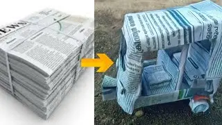 How to make auto rickshaw with newspaper in easy