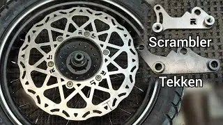 Large 320mm brakes for Geon Scrambler and Tekken 250. Discs available upon request.