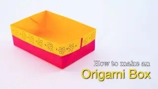 How to make an Easy Origami Box. Paper Box tutorial.