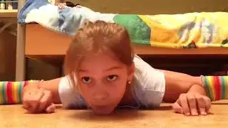 Girl Gymnast Anastasia Mikhailova -Our Stretching, Flexibility Lesson at Home