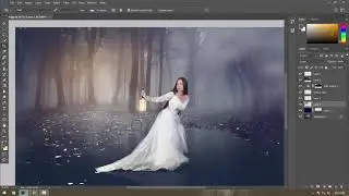 Photoshop Cc tutorial fantasy girl fairy adding soft light in  photo manipulation