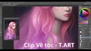 How to draw colorful hair - Digital Painting (photoshop) - Speed Painting