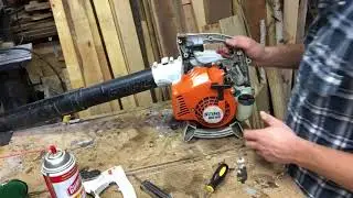 Carb work on a Stihl bg 55 leaf blower.