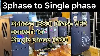 How to convert 3phase VFD to single phase 