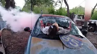 Car Crash at Six Flags Over Texas Fright Fest 2023