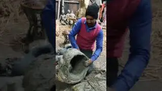 murti face making from clay/sculpture making #art #artist #clay #youtube #shorts