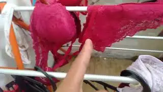 Mini size jemuran cd pink || wangi&mewah boleh di pegang😋