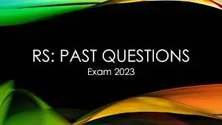 OCR RS Past Exam Questions 2023 PowerPoint