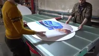 Накатка пленки на ламинаторе Unidos Standart