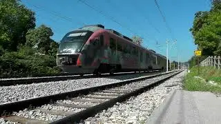 Few trains (Ljubljana Letališka, Moste, Tivoli, Vižmarje).