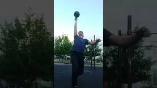 Гиря 24кг Подъем Степанова без опорной руки , усложненный вариант. 