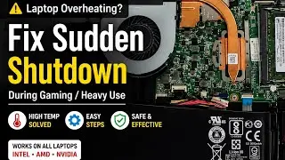 Fix Laptop overheating and automatic shutdown during gaming on any laptop | INTEL •AMD• NVIDIA |2020
