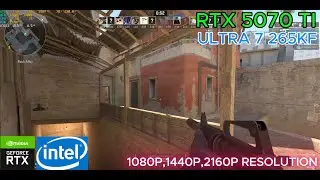 CS2 Rtx 5070 Ti + Ultra 7 265KF FPS Test ( 4K, 2K, 1080p ) ( Very High, Low Settings )