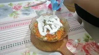 Салат Пятиминутка!  Быстро и вкусно!