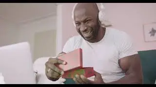 Copyright free 4k stock footage || A man Showing A Gift Via Video Call
