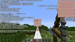 Minecraft Combat Test 6 - Bow Aiming Testing (Raw Footage)
