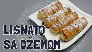 Lisnato tijesto sa džemom od šljiva. Lisnato pecivo