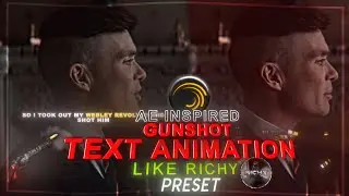 Ae Inspired Gunshot Text Animation Like @richy_edits | Alight motion animation xml #animation