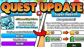 *NEW* ARM QUEST UPDATE In ARM WRESTLE SIMULATOR! MAX SUPER REBIRTHS! AND MUCH MORE!