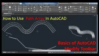How array object in any path in autocad, How to use Path array in Autocad