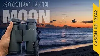 CASON 12X42 Long Distance, Ultra HD Binoculars - Zooming in on Moon