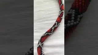 Snake jewelry Beaded snake Jewelry with snake Red snakes Handmade snake