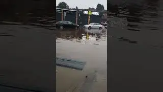 water pipe busted near knowle, Stratford road, college road junction. #waterpipebusted #water #birm