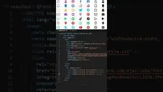 Add Icons to ur website with Font awesome  #shorts #upskill #icons #coding