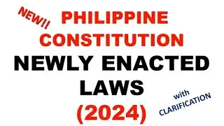 Philippine Constitution Practice Test Newly Enacted Laws of 2024 | Civil Service Exam Reviewer
