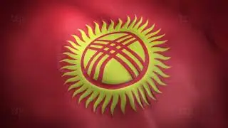 Kyrgyzstan Flag - Realistic - Waving Flag - Full HD - 1080 - Seamless Loop