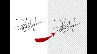 How to remove signature background | Transparent & color change signature by 1 minute Photoshop