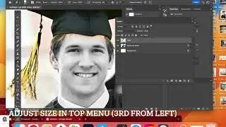 ps lesson grad hat color rest in BW