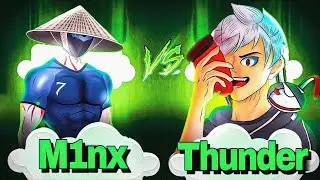 Thunder FF 🇮🇳 Vs M1NX🇧🇩 | Cleanest Fight Ever🍷 1vs1 @M1NX__