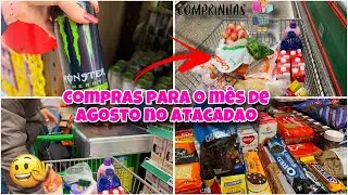 COMPRAS DO MÊS DE SUPERMERCADO PARA AGOSTO 🩷🙏🏻
