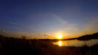 Закат на Оке в апреле. Рязань 2020